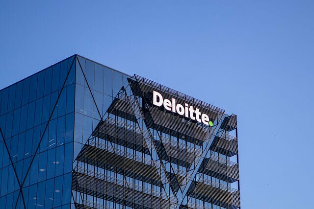 View of Deloitte skyscraper