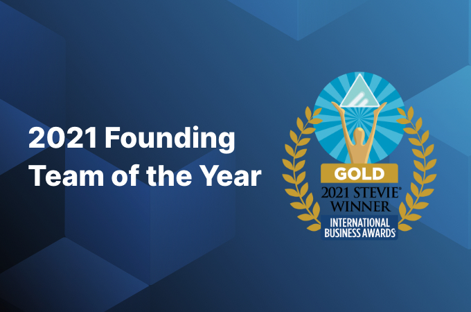 Illustration of Gold Stevie Award