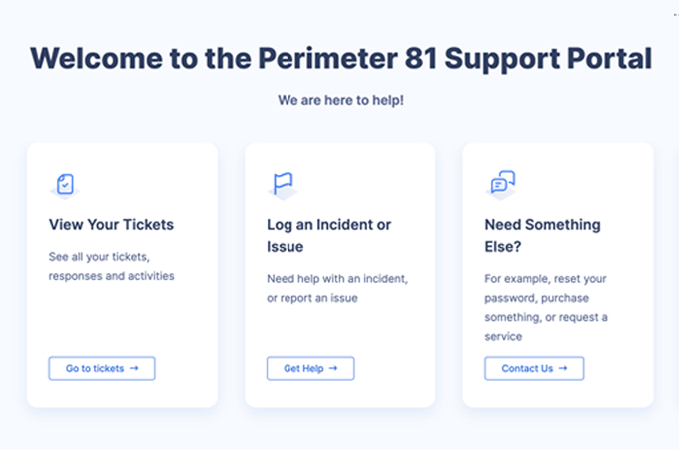 New Support Portal